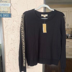 Michael Kors Black Sweater with Gold Accents